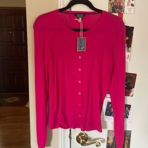 Joules knit sweater hot pink new with tags size 6